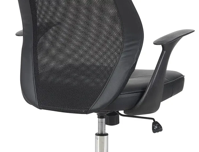 Q-connect Silla Direccion Bergamo Malla/Similpiel Negro, Altura Max 1210mm, Anchura 520mm, Profundidad 480mm, Ruedas Premium
