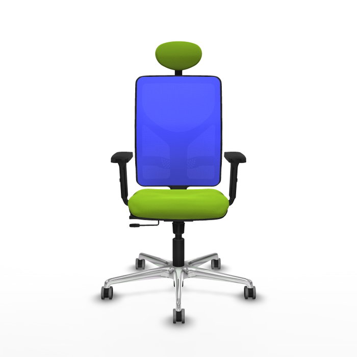 PIQUERAS Y CRESPO Silla de oficina Motilla Pistacho/Azul con mecanismo Sincro/Traslack PIQUERAS Y CRESPO Silla de oficina Motilla Pistacho/Azul con mecanismo Sincro/Traslack