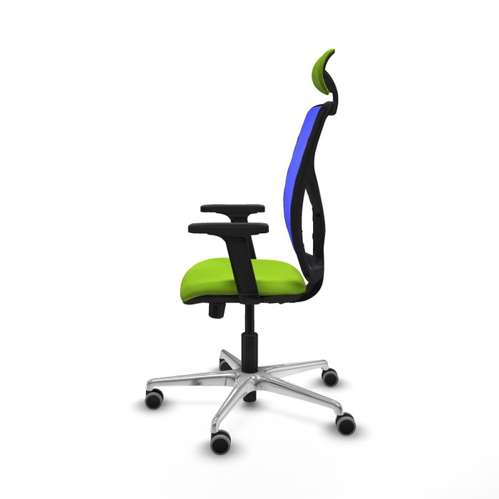 PIQUERAS Y CRESPO Silla de oficina Motilla Pistacho/Azul con mecanismo Sincro/Traslack PIQUERAS Y CRESPO Silla de oficina Motilla Pistacho/Azul con mecanismo Sincro/Traslack