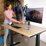 R-Go Tools R-Go Caparo 4 D2, Circular Dual Monitor Arm, Desk Mount, Gas Spring, 3-9kg, Black-Silver, Low Carbon Footprint