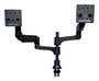 R-Go Tools R-Go Caparo 4 D2, Circular Dual Monitor Arm, Desk Mount, Gas Spring, 3-9kg, Black-Silver, Low Carbon Footprint