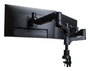 R-Go Tools R-Go Caparo 4 D2, Circular Dual Monitor Arm, Desk Mount, Gas Spring, 3-9kg, Black-Silver, Low Carbon Footprint
