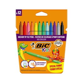BIC Kid Couleur Estuche de 12 Rotuladores Colores Surtidos
