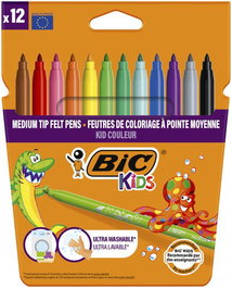 Rotulador Fibra Bic Kid Couleur Estuche De 12
