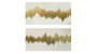 DKD Home Decor Cuadro Abstracto Blanco Dorado Lienzo MDF 120 x 60 x 3 cm (2 Unidades)