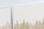 DKD Home Decor Cuadro Abstracto Blanco Dorado Lienzo MDF 120 x 60 x 3 cm (2 Unidades)