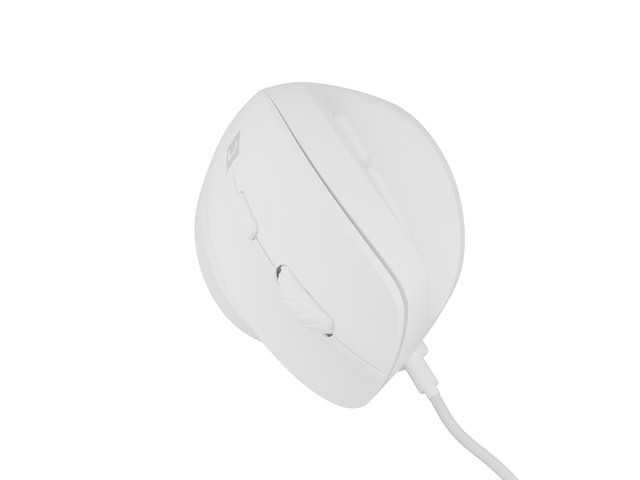 Natec Crake 2 Pro Ratón Vertical Alámbrico Óptico 12800 DPI 6 Botones Blanco