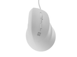 Natec Ratón Vertical con Cable Optico 12800 DPI 6 Botones Blanco Crake 2 Pro