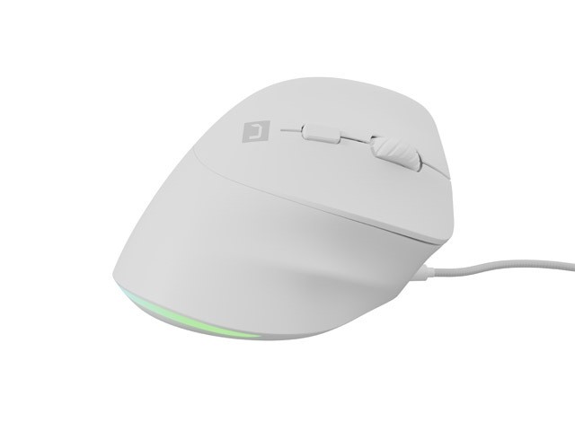 Natec Crake 2 Pro Ratón Vertical Alámbrico Óptico 12800 DPI 6 Botones Blanco