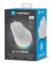 NATEC Crake 2 Pro Ratón Ergonómico Vertical para Mano Derecha, Óptico 12800 DPI 7000 PPS, Cable USB, 6 Botones Programables, Blanco