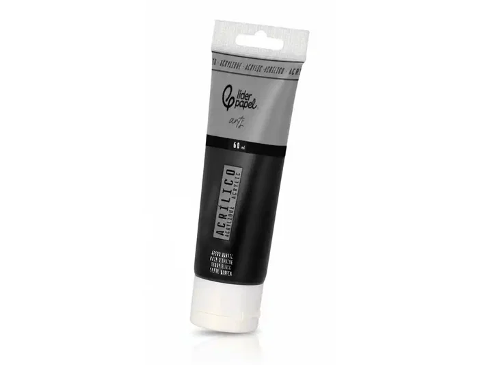 Liderpapel Pintura acrílica en tubo de plástico de 60 ml color Negro marfil