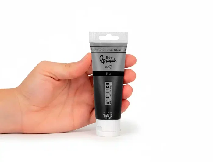 Liderpapel Pintura acrílica en tubo de plástico de 60 ml color Negro marfil