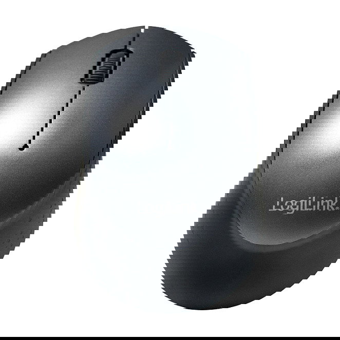 LogiLink ID0160 Ratón Óptico Inalámbrico Ambidiestro, 3 Botones, 1200 DPI, Receptor USB, Negro