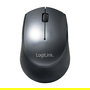 LogiLink ID0160 Ratón Óptico Inalámbrico Ambidiestro, 3 Botones, 1200 DPI, Receptor USB, Negro
