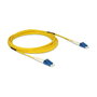 DeLOCK Cable de Fibra Óptica LC a LC Singlemode OS2 5 m Amarillo