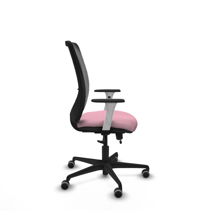 PIQUERAS Y CRESPO Silla de oficina Zulema Rosa y Negro con mecanismo Sincro/Traslack PIQUERAS Y CRESPO Silla de oficina Zulema Rosa y Negro con mecanismo Sincro/Traslack