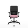 PIQUERAS Y CRESPO Silla de oficina Zulema Rosa y Negro con mecanismo Sincro/Traslack