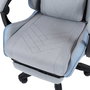 Mars gaming MGCXFSBL Silla Gamer Textil Azul Plata con Reposapiés