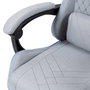 Mars gaming MGCXFSBL Silla Gamer Textil Azul Plata con Reposapiés