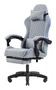 Mars gaming MGCXFSBL Silla Gamer Textil Azul Plata con Reposapiés