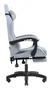 Mars gaming MGCXFSBL Silla Gamer Textil Azul Plata con Reposapiés