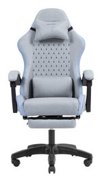 Mars gaming MGCXFSBL Silla Gamer Textil Azul Plata con Reposapiés