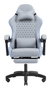Mars gaming MGCXFSBL Silla Gamer Textil Azul Plata con Reposapiés