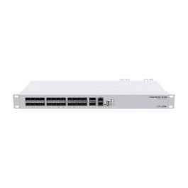 MikroTik CRS326-24S+2Q+RM Switch Gestionado L3, 24 Puertos SFP+ 10G y 2 Puertos QSFP+, Montaje en Rack 1U, Capacidad 640 Gbit/s, Blanco