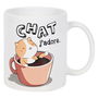 The Concept Factory Mug Cerámica Kawaii 300 Ml Modelos Surtidos Happy Day, Pause, Chat, Bonjour