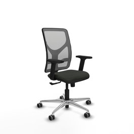 PIQUERAS Y CRESPO Silla de oficina Motilla con mecanismo Sincro, Negro y Gris