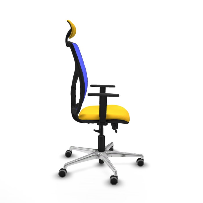 PIQUERAS Y CRESPO Silla de oficina Motilla Sincro/Traslack Amarillo y Azul PIQUERAS Y CRESPO Silla de oficina Motilla Sincro/Traslack Amarillo y Azul