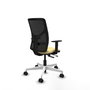 PIQUERAS Y CRESPO Silla de oficina Motilla con mecanismo Sincro/Traslack Crema y Negro