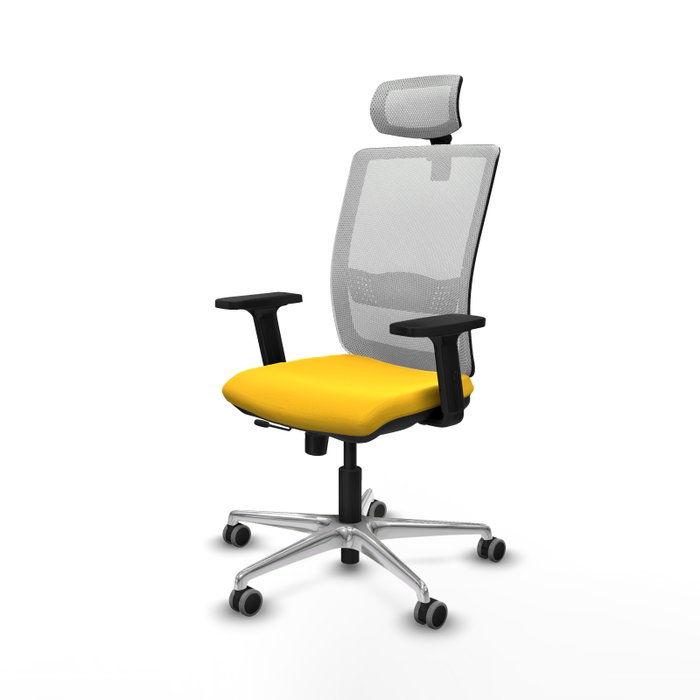 PIQUERAS Y CRESPO Silla de Oficina Haches con Mecanismo Sincro/Traslack Amarillo y Blanco PIQUERAS Y CRESPO Silla de Oficina Haches con Mecanismo Sincro/Traslack Amarillo y Blanco