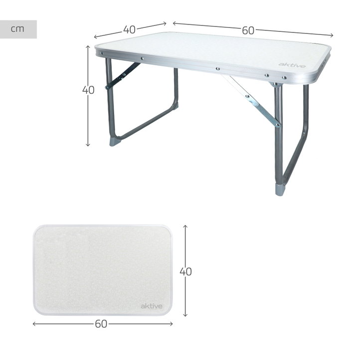 Aktive Camping Mesa plegable baja blanca Aktive Camping Mesa plegable baja blanca
