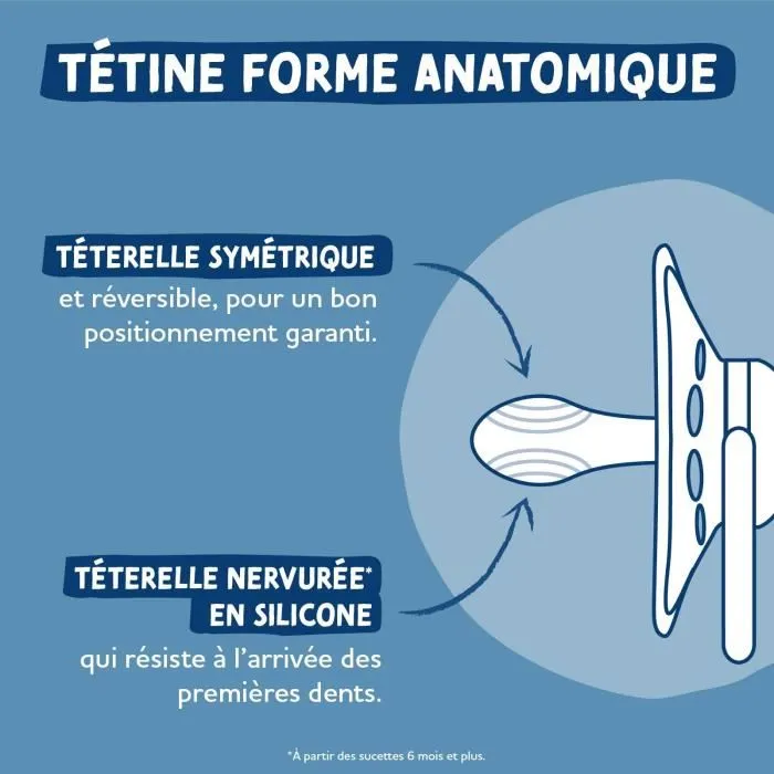 Dodie Chupetes Anatómicos A109 EDL +18 Meses Mathilde Cabanas Azul