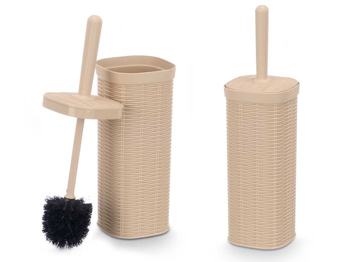 Stefanplast Escobillero Elegance Crema 11.5x11.5x40.5 cm (Set de 6)