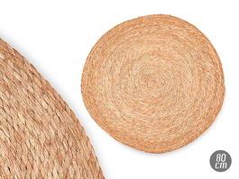 Giftdecor Alfombra Redonda Esparto Natural 80 cm (Set de 6)