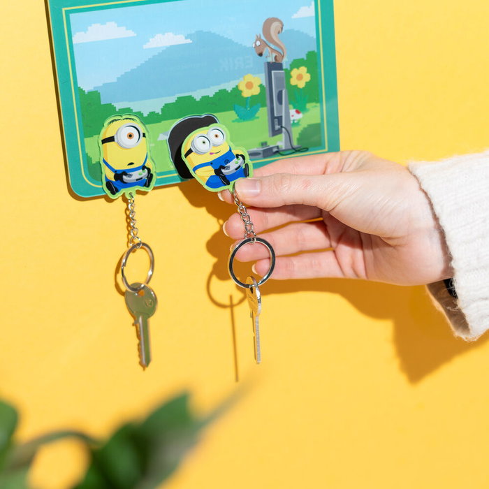 ERIK Colgador de llaves + llaveros Minions
