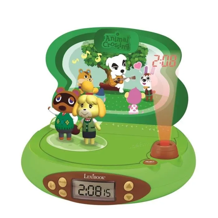 Lexibook Reloj Despertador Proyector 3D Animal Crossing con Sonidos Lexibook Reloj Despertador Proyector 3D Animal Crossing con Sonidos
