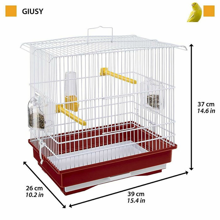 Ferplast Jaula GIUSY para pájaros rojos y blancos Ferplast Jaula GIUSY para pájaros rojos y blancos