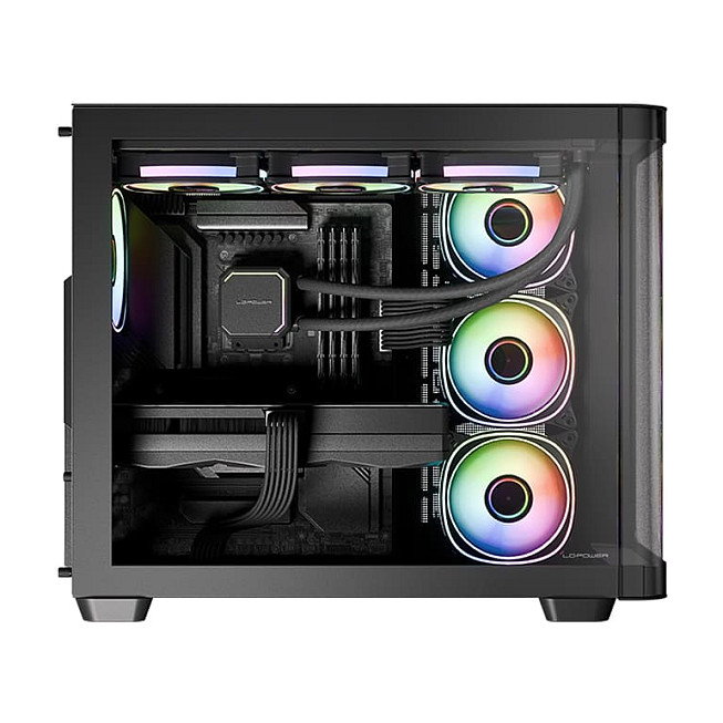 LC-Power Midi Tower Gaming 8001B Pro-Storm Dark - Negro, Vidrio Templado, RGB