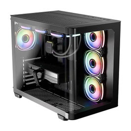 LC-Power Midi Tower Gaming 8001B Pro-Storm Dark - Negro, Vidrio Templado, RGB