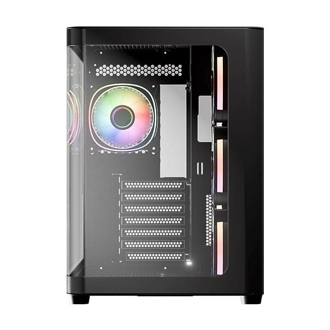 LC-Power Midi Tower Gaming 8001B Pro-Storm Dark - Negro, Vidrio Templado, RGB