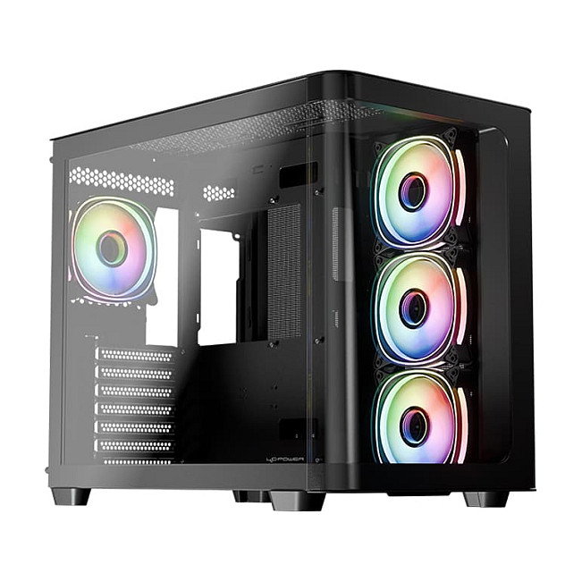 LC-Power Midi Tower Gaming 8001B Pro-Storm Dark - Negro, Vidrio Templado, RGB