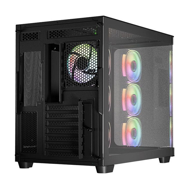 LC-Power Midi Tower Gaming 8001B Pro-Storm Dark - Negro, Vidrio Templado, RGB