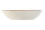 DKD Home Decor Set de 4 Platos de Porcelana Flores Beige y Marrón