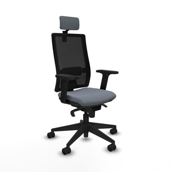 PIQUERAS Y CRESPO Silla de oficina Horna con mecanismo Sincro Gris y Negro PIQUERAS Y CRESPO Silla de oficina Horna con mecanismo Sincro Gris y Negro