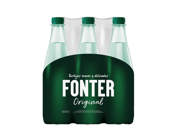 Fonter Agua mineral natural con gas, botella de 500 ml