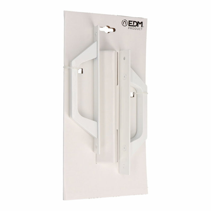 Edm Asa recta con placa modelo 6804, aluminio blanco, 200 x 25 mm Edm Asa recta con placa modelo 6804, aluminio blanco, 200 x 25 mm