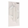 Edm Asa recta con placa modelo 6804, aluminio blanco, 200 x 25 mm
